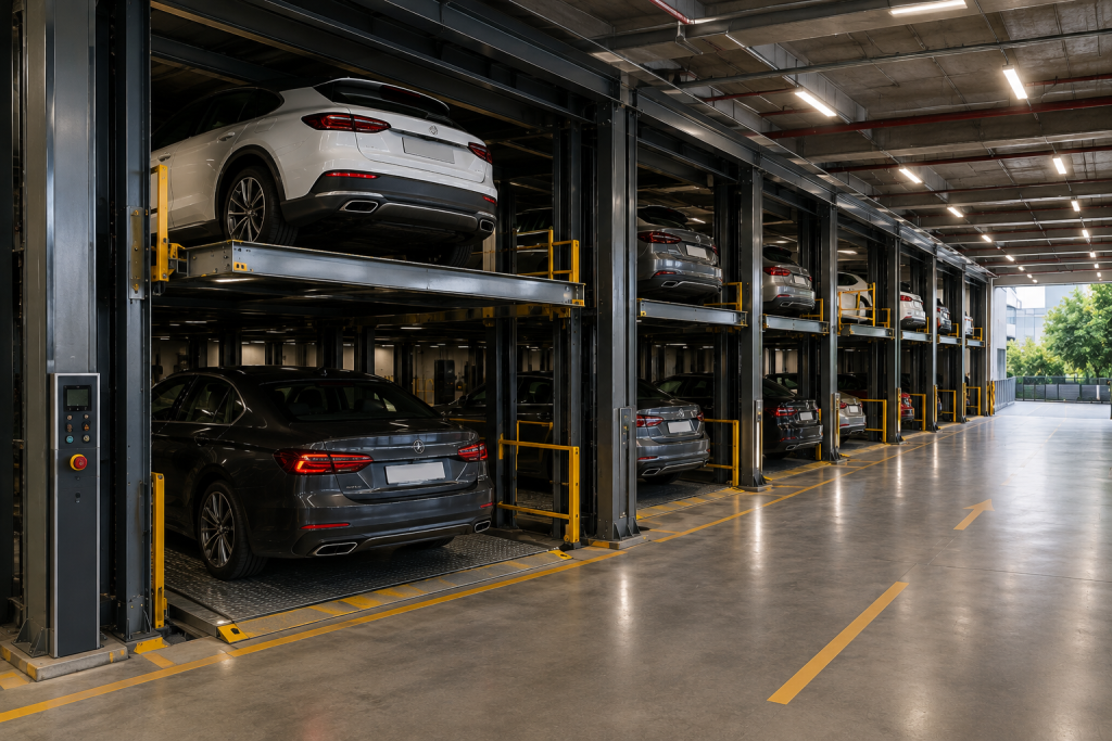 Sistemas de elevador para autos en México para alto flujo en estacionamientos comerciales