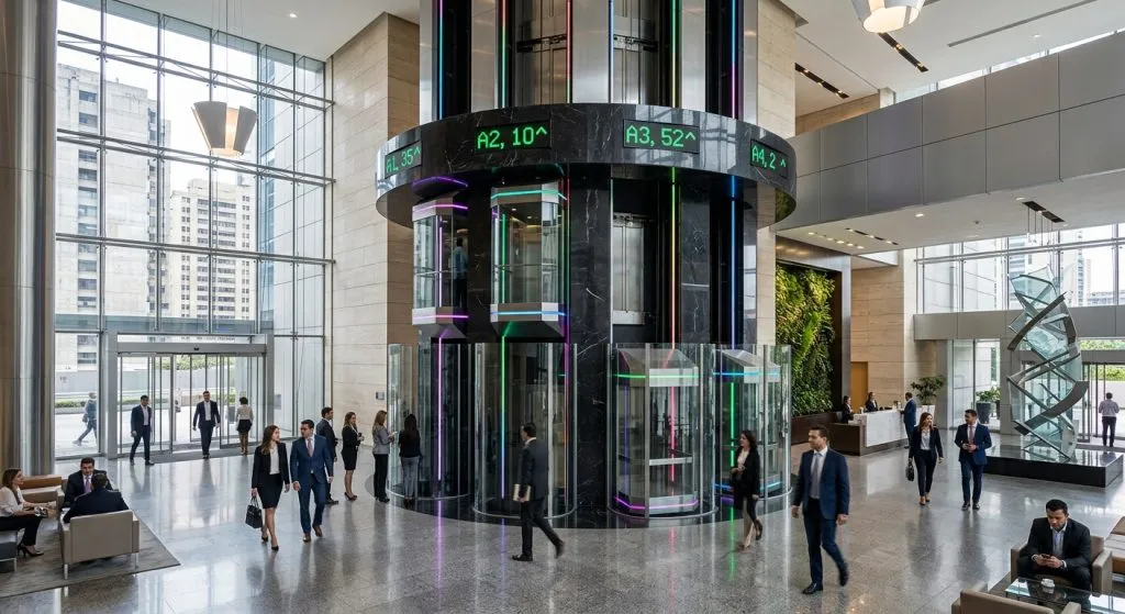 Guía sobre elevadores en México: cómo elegir para un edificio corporativo según la demanda de tráfico.